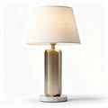 Lampada da tavolo in metallo e tessuto per illuminazione interna – 30 x 30 x 55 cm