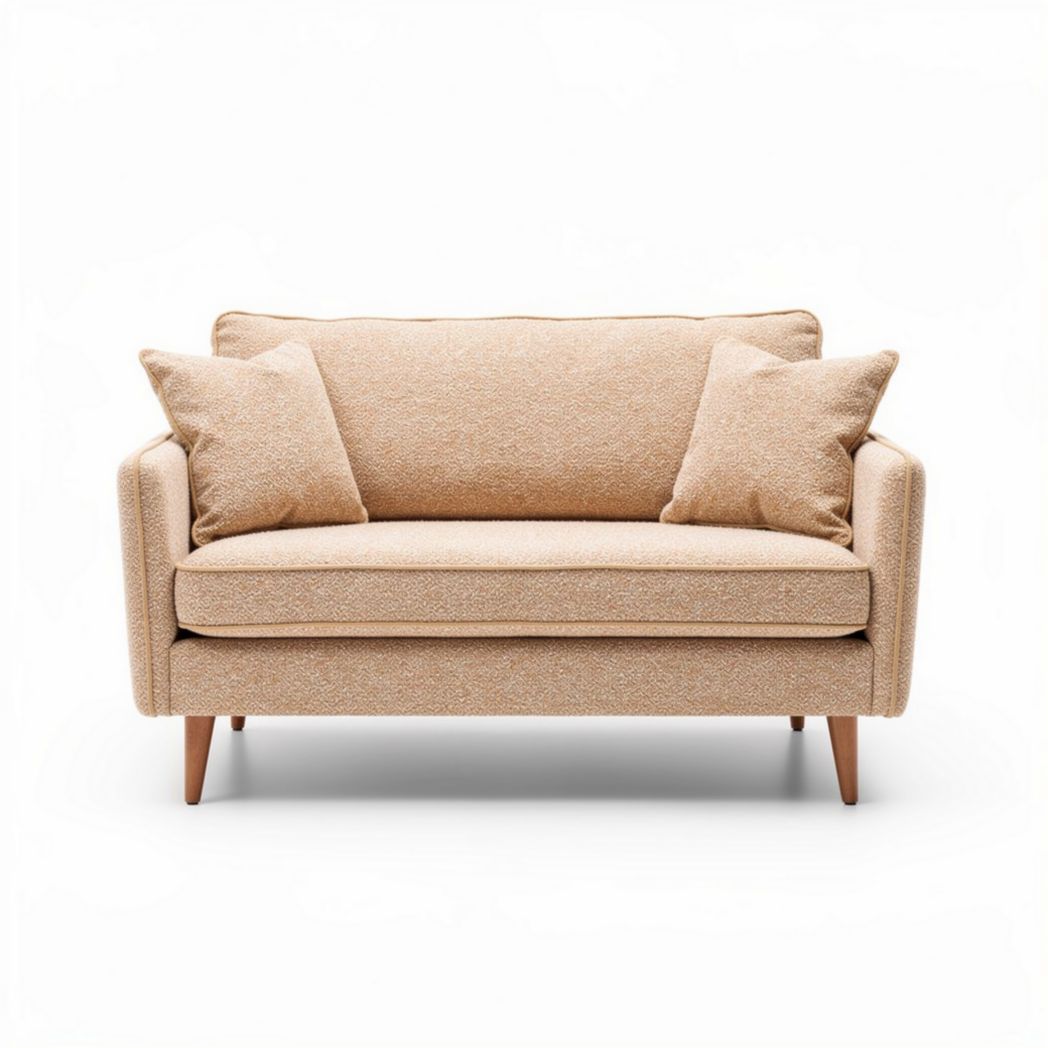 Divano in tessuto per soggiorno – utilizzabile in ambienti moderni – struttura in legno e tessuto – dimensioni approssimative 150 x 90 x 80 cm
