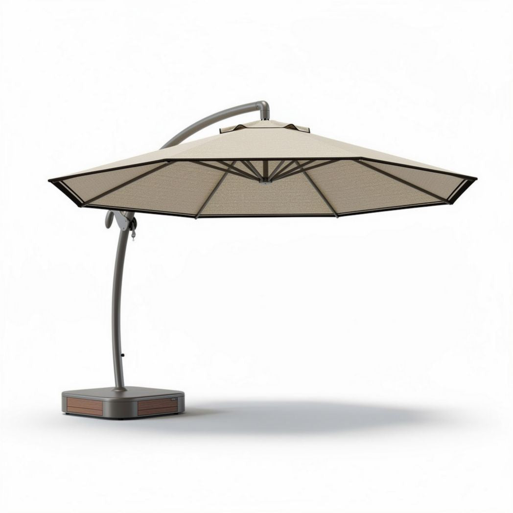 Ombrellone da giardino con struttura in alluminio e telo in poliestere – 300 x 300 x 250 cm
