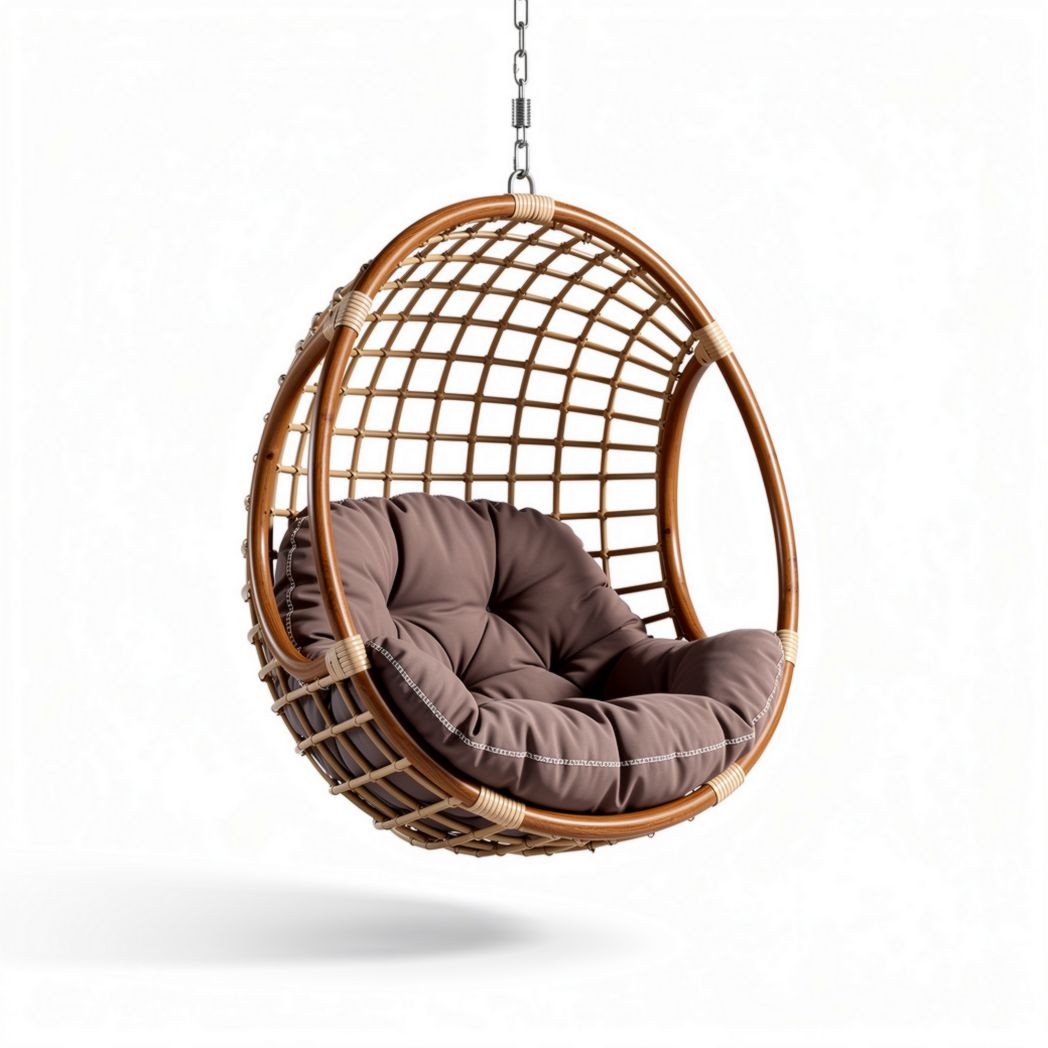 Poltrona sospesa in rattan per interni ed esterni – 90 x 90 x 100 cm