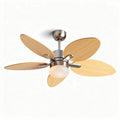 Ventilatore a soffitto in metallo e legno per ambienti interni – 50 x 50 x 30 cm