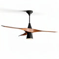 Ventilatore a soffitto con luce per camere da letto – Metallo e legno – 55 x 55 x 30 cm