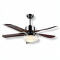 Ventilatore a soffitto con luce per ambienti domestici – materiale metallico e legno – 50 x 50 x 30 cm